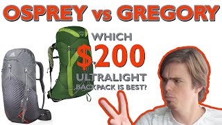 Ultralight Backpack Review  Gregory Optic vs Osprey Exos [upl. by Tufts]