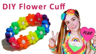 Kandi Tutorial Flower Cuff [upl. by Alicul913]