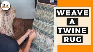 Weave a Rug with Twine and Paracord SUPER COOL Weaving Projects [upl. by Sinne372]