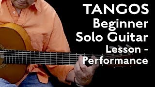 Beginner Flamenco Tangos Guitar Solo Lesson Performance [upl. by Concoff109]