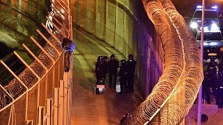 Morocco Migrants storm border fence into Spains Ceuta enclave [upl. by Amieva540]