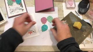 How to Make a Birthday Shaker Card with Stampin Ups Balloon Adventures [upl. by Miett321]