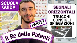 SEGNALI ORIZZONTALI pt 1  IL RE DELLE PATENTI  PATENTE B [upl. by Aisirtap]