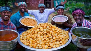 1000 PANI PURI  Golgappa Recipe Cooking in South Indian Village  How to make Pani Puri Recipe [upl. by Nosned]