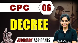 CPC 06  DECREE  Major Law  CLAT LLB amp Judiciary Aspirants [upl. by Nahsin]