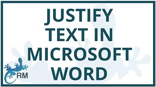 How to justify text in Microsoft Word [upl. by Aicele867]