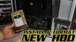 HOW TO INSTALL AND FORMAT A NEW HARD DRIVE WINDOWS [upl. by Addam]