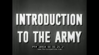 WWII INTRODUCTION TO THE US ARMY 1944 INDUCTION OF SOLDIERS FILM Part 1 28934 [upl. by Semela]