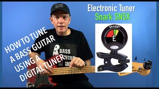 HOW TO TUNE A BASS GUITAR USING A DIGITAL TUNER [upl. by Yanaton839]