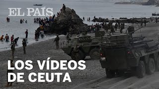 CEUTA  Las imágenes de la CRISIS migratoria [upl. by Aseral511]