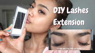 DIY lashes extension at home  Permanent individual extension [upl. by Graner]