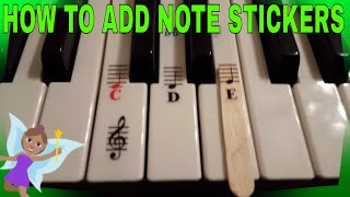 HOW TO ADD NOTE STICKERS TO YOUR 61 KEY KEYBOARD RJ761 ROCKJAM [upl. by Breen]