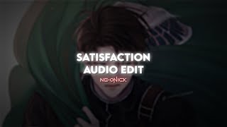 Satisfaction  Benny Bannasi  Audio Edit [upl. by Cestar]