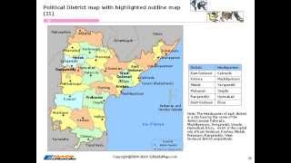 Andhra Pradesh Editable Map [upl. by Ettezil]