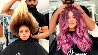 INCREÍBLES TRANSFORMACIONES DE CABELLO 2019  ANTES Y DESPUÉS [upl. by Buderus]