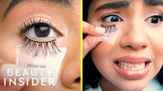 SelfAdhering False Lashes Are Perfect For Beginners [upl. by Nawram779]