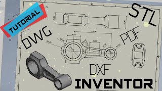 6 Wesoły Tutorial Autodesk Inventor 2021  Jak zrobić rysunek techniczny i eksport do STL [upl. by Neb]