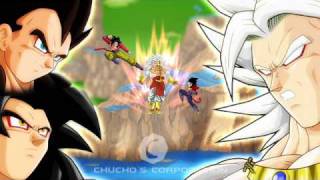 Dragon Ball Z  Broly Saiyan 5 vs Gokuh and Vegeta [upl. by Ellitnahc572]