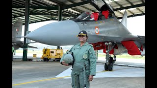 President Murmu takes a sortie on the Sukhoi 30 MKI fighter aircraft at the Tezpur Air Force Station [upl. by Ettezel971]