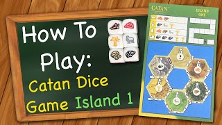 How to play Catan Dice  Island 1 [upl. by Hplodur540]