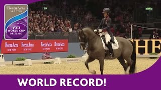 Charlotte Dujardins World Record Breaking Freestyle test at London Olympia [upl. by Akcimehs]