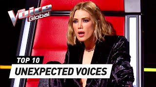 SURPRISING VOICES during the Blind Auditions on The Voice [upl. by Ahsiemal825]