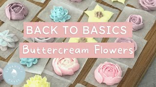 How to Pipe Buttercream Flowers  Piping tutorial  Georgias Cakes [upl. by Kirk]