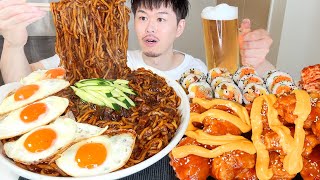 ASMR ジャージャー麺 Jajangmyeon EATING SOUNDS  咀嚼音  MUKBANG  먹방 [upl. by Ripp660]