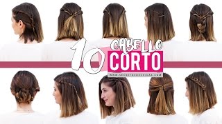 10 peinados fáciles para cabello corto o media melena  Patry Jordan [upl. by Atilrak432]