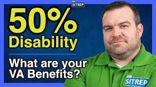 VA Benefits with 50 ServiceConnected Disability  VA Disability  theSITREP [upl. by Edualc835]