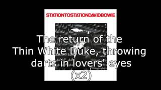 Station to Station  David Bowie  Lyrics [upl. by Nyrtak]