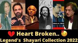 💔 Heart Broken Legends Best Shayari Collection 2022  Tahzeeb Hafi  Jaun Elia  Dr Rahat Indori [upl. by Elaval126]