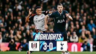 FULHAM 30 TOTTENHAM HOTSPUR  PREMIER LEAGUE HIGHLIGHTS [upl. by Yenahs]