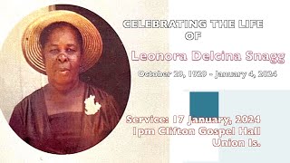 CELEBRATING THE LIFE OF Leonora Delcina Snagg [upl. by Edda158]