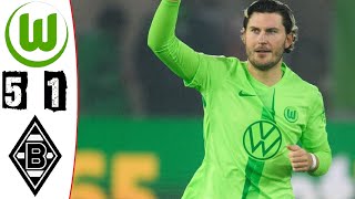 VfL Wolfsburg  Borussia Mgladbach 51 Hightlights  Bundesliga  20242025 [upl. by Imoen33]