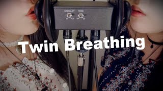 ASMR Twin Breathing amp Ear Blowing with Inhaling 😂 [upl. by Missie314]