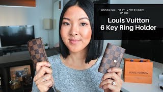 LOUIS VUITTON 6 KEY HOLDER  FIRST IMPRESSIONS amp HACKS large keysremotes [upl. by Gadmon]