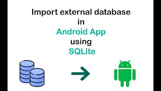 Import and use external database in android  Using SQLite [upl. by Fleur400]