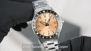 Zelos Spearfish 40mm Copper [upl. by Einner]