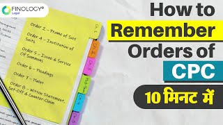 Tricks to Remember Orders of CPC  Learn CPC easily amp quickly  Orders of Civil Procedure Code [upl. by Aubreir]