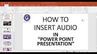 HOW TO INSERT AUDIO IN ppt  HOW TO PLAY AUDIO ACROSS THE SLIDES IN ppt [upl. by Julia]