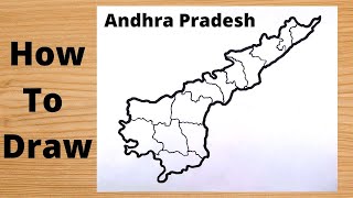 Drawing Andhra Pradesh Map  State of India [upl. by Hazmah]