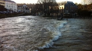 Inondations à Quimper 29 dans la nuit de jeudi à vendredi 7 février [upl. by Yelnahs]