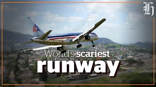 Worlds scariest airport Toncontin Honduras 😱 [upl. by Shepard]