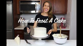 How To Frost A Cake  A Beginners Guide  CHELSWEETS [upl. by Durkin]