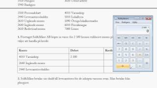 Företagsekonomi 1 Redovisning  Övningsuppgifter [upl. by Atsilac]