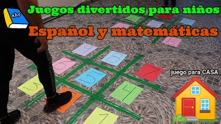 JUEGOS DIVERTIDOS PARA NIÑOS EN CASA 5 JUEGOS PARA ESPAÑOL Y MATEMÁTICAS PREESCOLAR Y PRIMARIA [upl. by Garik635]