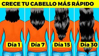 6 HACKS para CRECER EL CABELLO EN 1 MES más rápido más grueso y más largo [upl. by Areid]