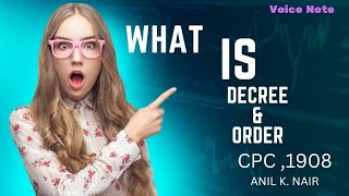 What is Decree amp Order in CPC 1908Malayalam LLB [upl. by Romona]