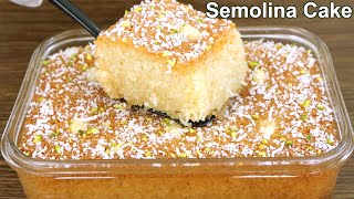 1 Egg Semolina Cake Recipe  Easy Dessert [upl. by Ellenaj637]